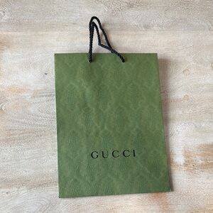 Gucci Green Shopping / Gift Bag